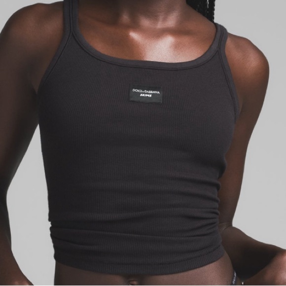 DOLCE&GABBANA X SKIMS COTTON RIB SCOOP TANK
ONYX / 2X - Picture 2 of 4